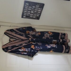 PLUS SIZE Floral Tie Back Dress